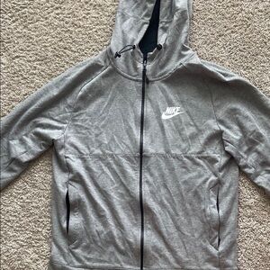 Nike Gray Zip-Up Hoodie